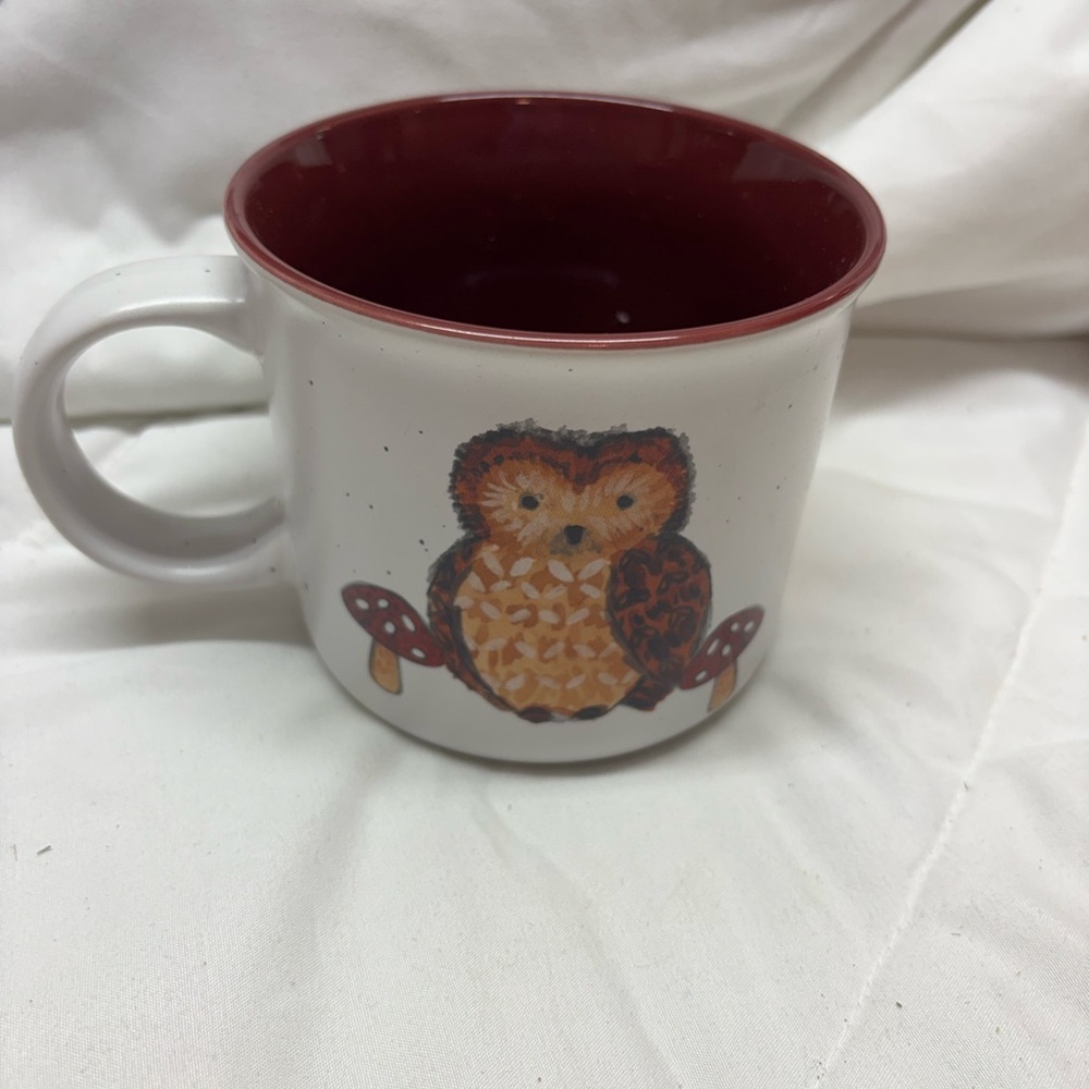 Sheffield Home Ceramic Fall Owl with Mushroom Mug 20oz